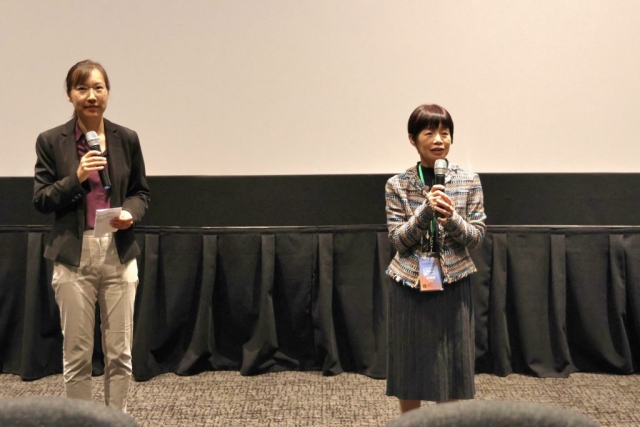 新北市政府新聞局副局長謝麗蘭感謝觀眾熱情參與New Taipei City Day放映。