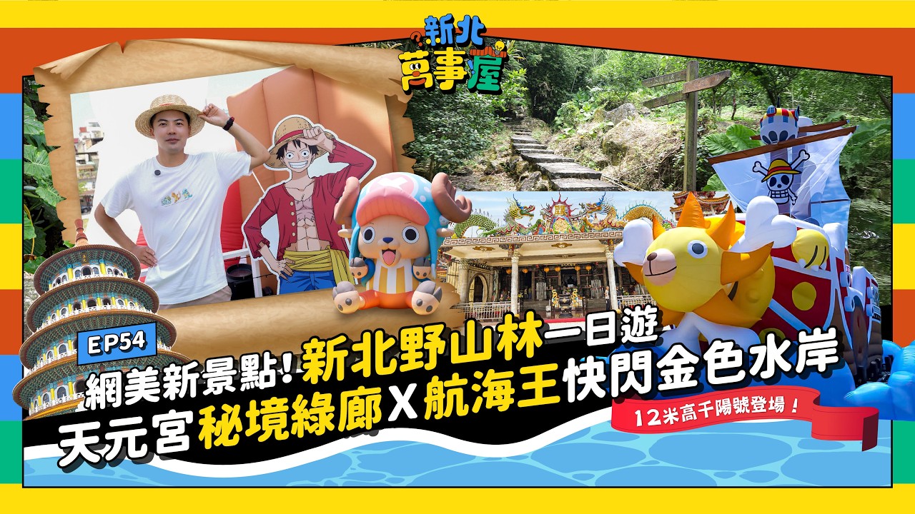 網美新景點！「新北野山林」一日遊！天元宮秘境綠廊 ✕ 航海王快閃金色水岸！ |【新北萬事屋】EP54